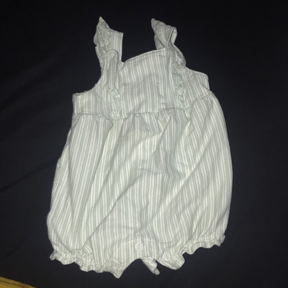 Green & White Carter’s Baby Romper